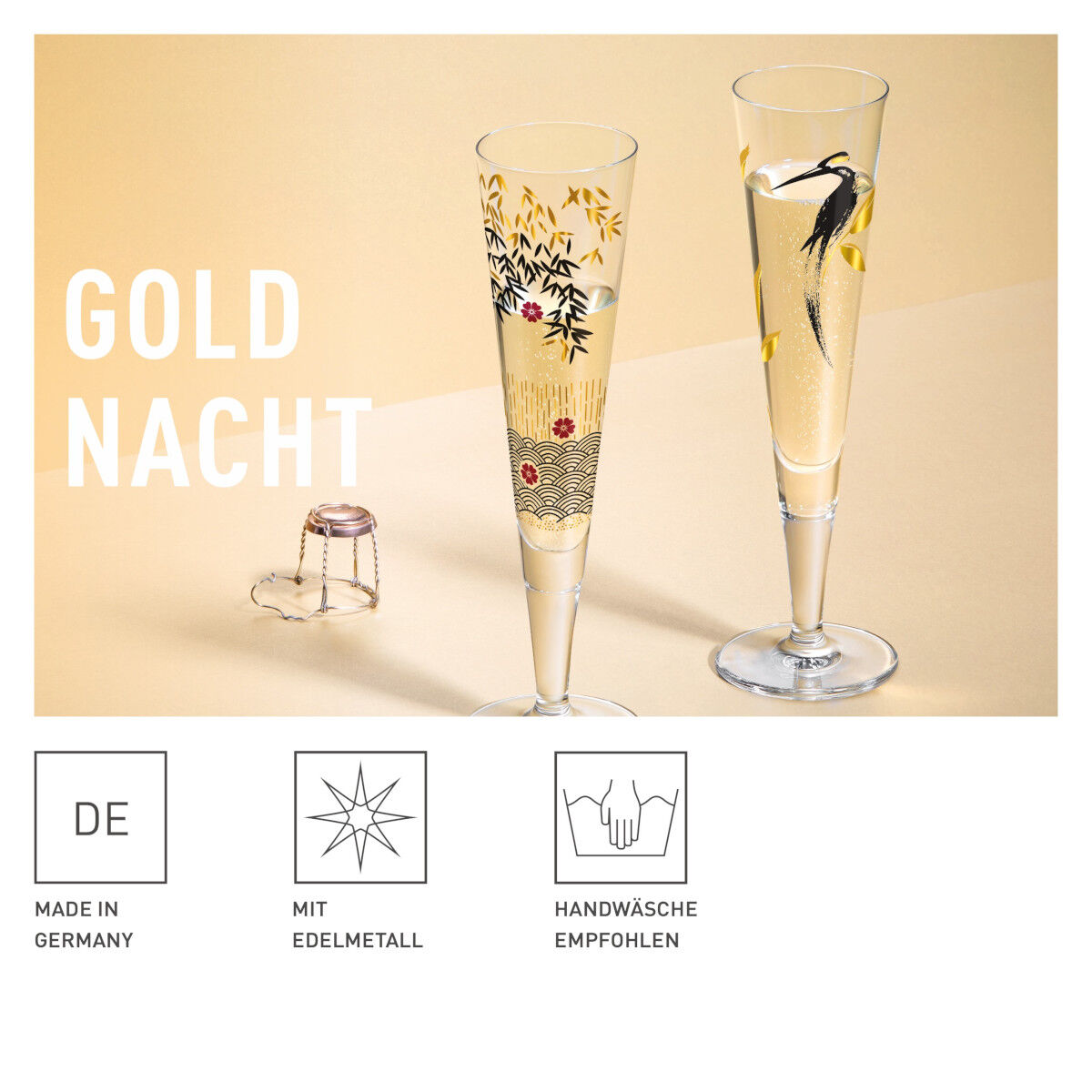 Ritzenhoff 1071025 Champagnerglas #25 GOLDNACHT Werner Bohr 2022