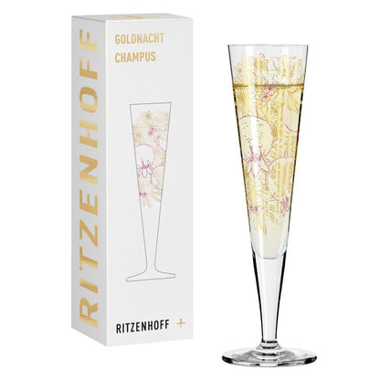 Ritzenhoff 1071031 Champagnerglas #31 GOLDNACHT Maggie Enterrios 2023 in Geschenkbox