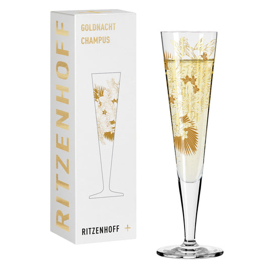 Ritzenhoff 1071032 Champagnerglas #32 GOLDNACHT Maggie Enterrios 2023 in Geschenkbox
