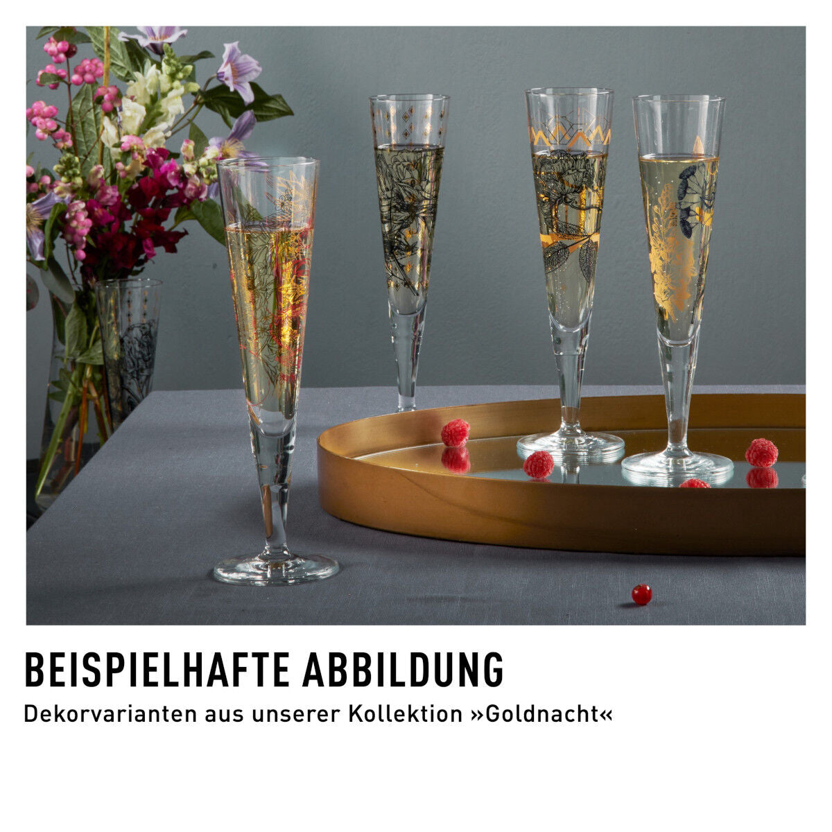 Ritzenhoff 1071033 Champagnerglas #33 GOLDNACHT Concetta Lorenzo 2023 in Geschenkbox