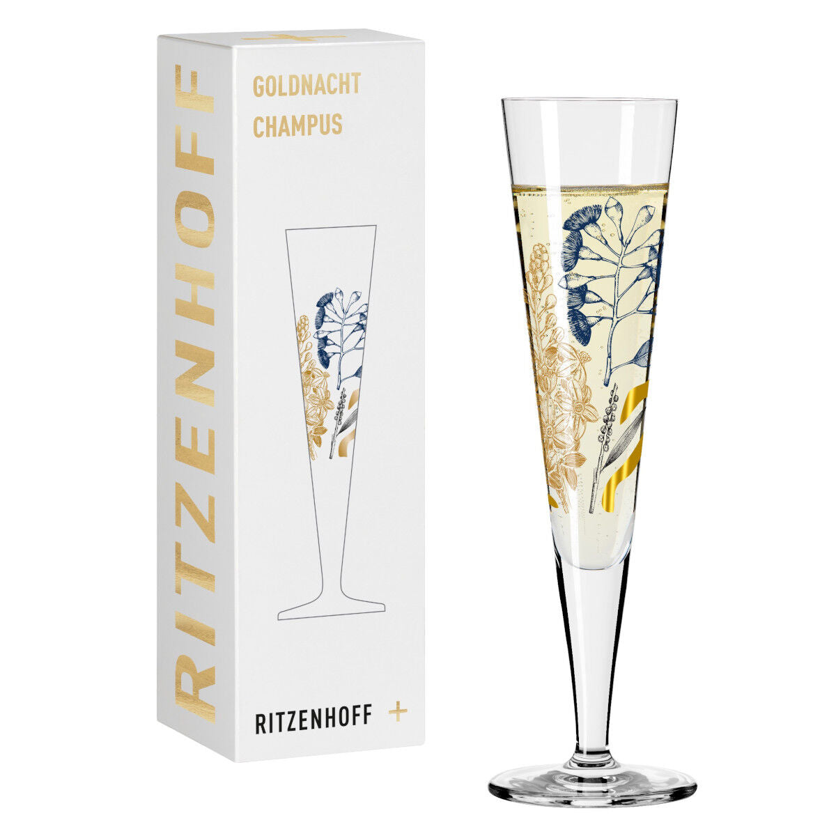 Ritzenhoff 1071034 Champagnerglas #34 GOLDNACHT Concetta Lorenzo 2023 in Geschenkbox