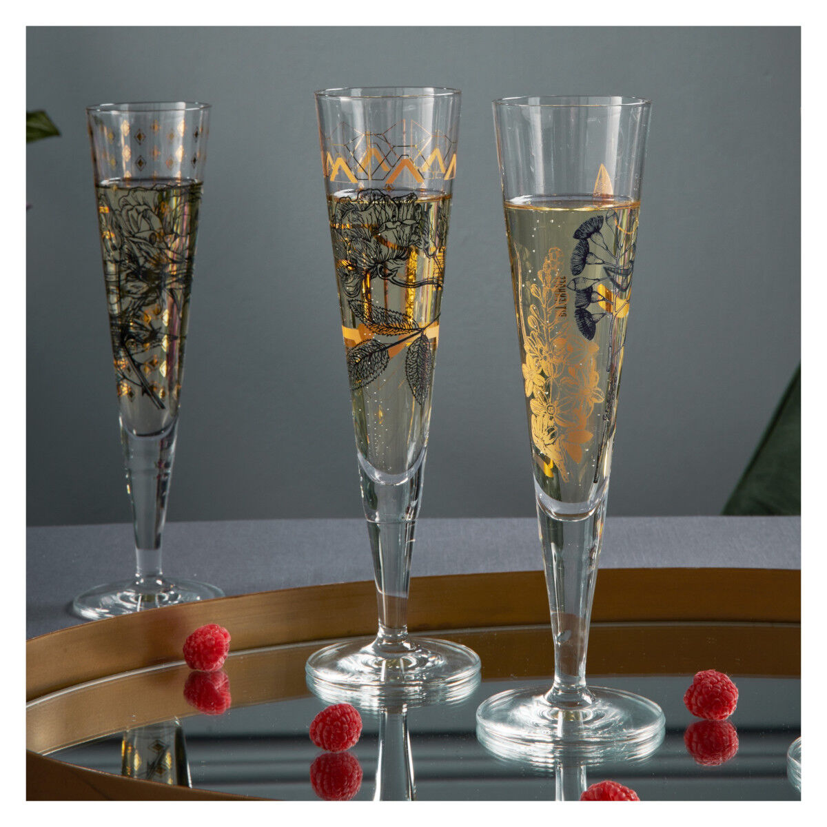 Ritzenhoff 1071034 Champagnerglas #34 GOLDNACHT Concetta Lorenzo 2023 in Geschenkbox