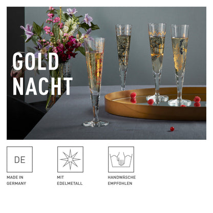 Ritzenhoff 1071034 Champagnerglas #34 GOLDNACHT Concetta Lorenzo 2023 in Geschenkbox