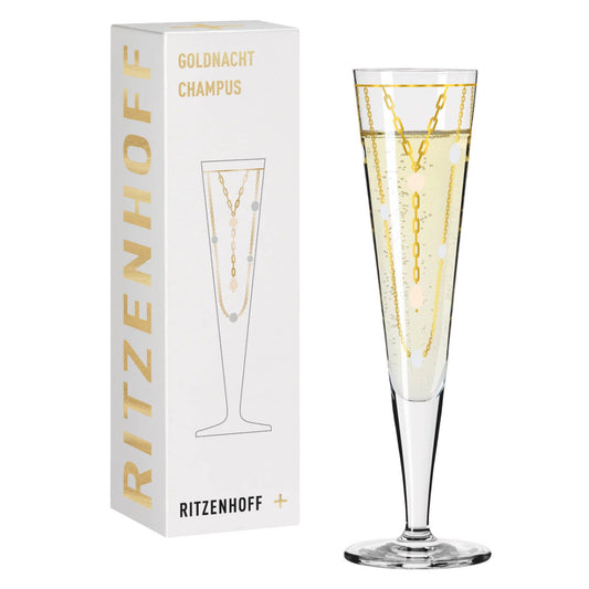 Ritzenhoff 1071039 Champagnerglas #39 GOLDNACHT Champus Nathalie Jean 2024 in Geschenkbox