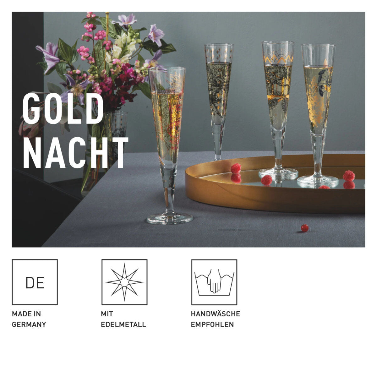 Ritzenhoff 1071041 Champagnerglas #41 GOLDNACHT Champus Andrea Arnolt 2024 in Geschenkbox