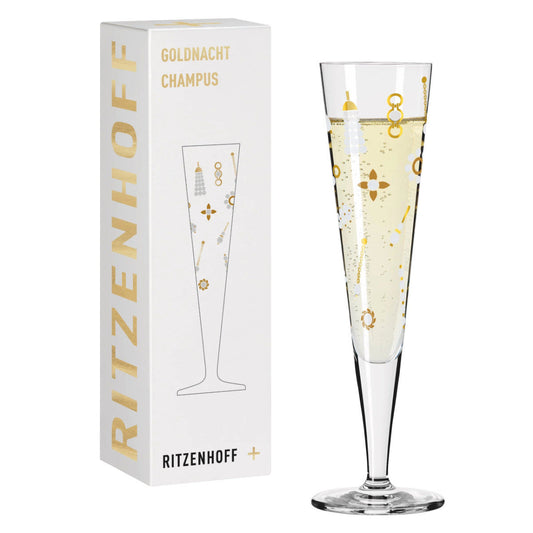Ritzenhoff 1071040 Champagnerglas #40 GOLDNACHT Champus Nathalie Jean 2024 in Geschenkbox