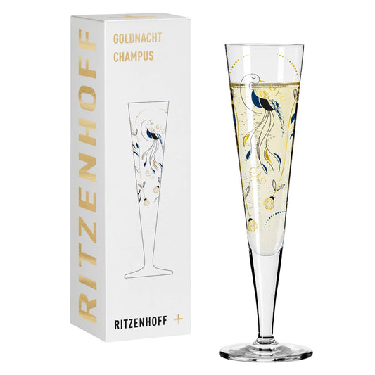 Ritzenhoff 1071043 Champagnerglas #43 GOLDNACHT Champus Christine Kordes 2024 in Geschenkbox