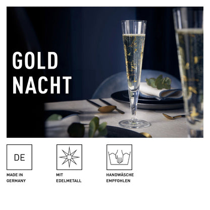 Ritzenhoff 1071045 Champagnerglas #45 GOLDNACHT Champus Melina Sparschu 2025 in Geschenkbox