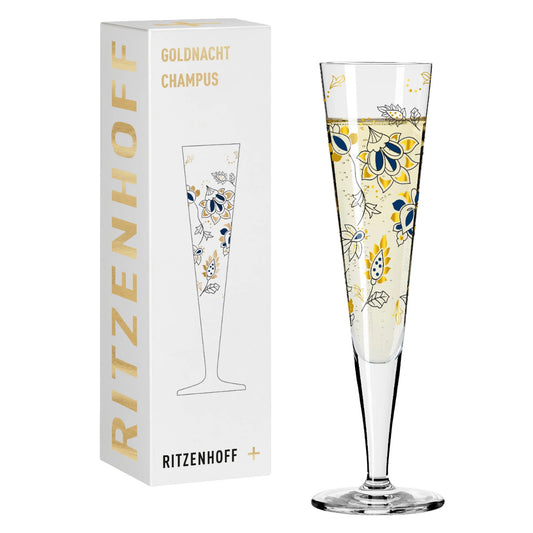 Ritzenhoff 1071044 Champagnerglas #44 GOLDNACHT Champus Christine Kordes 2024 in Geschenkbox