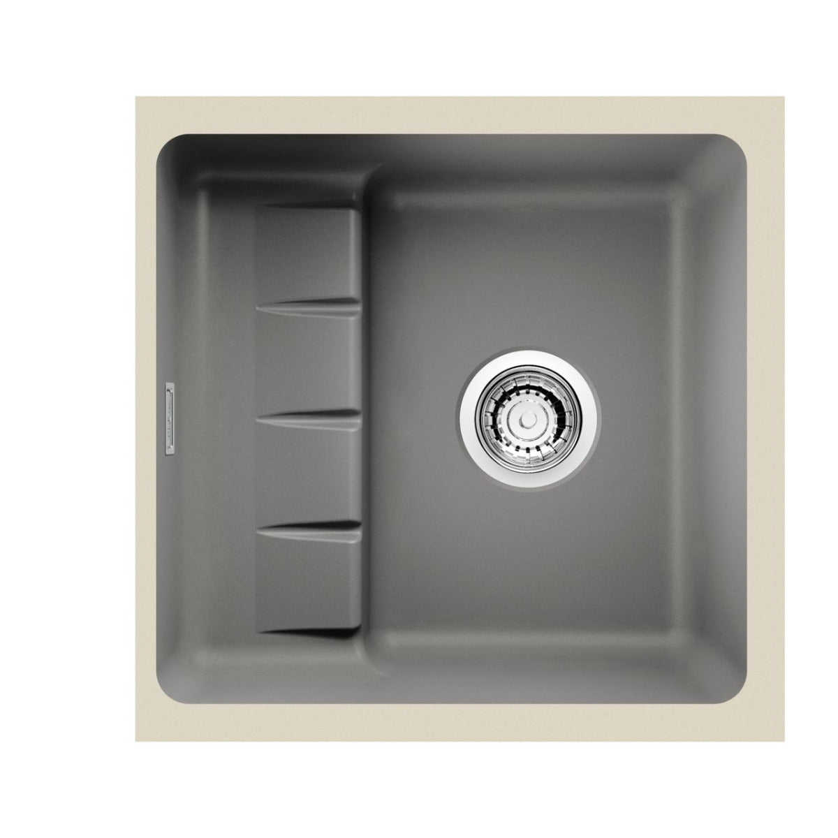 NABER Unterbauspüle PickUP U mit Premium-Drehexzentergarnitur, ab 600 mm Schrankbreite, Keramik