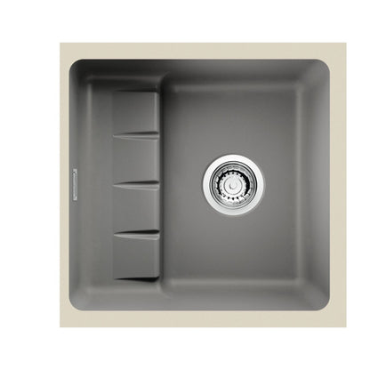 NABER Unterbauspüle PickUP U mit Premium-Drehexzentergarnitur, ab 600 mm Schrankbreite, Keramik