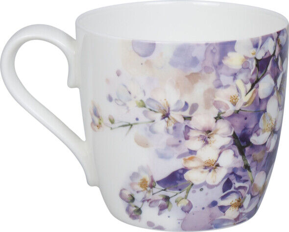 KÖNITZ 1120572929 Becher Purple Blossoms - Lila Blüten 425 ml aus Bone China Porzellan – Bild 2