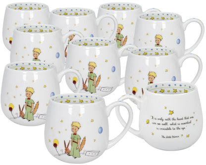 10er SET KÖNITZ Kuschelbecher THE LITTLE PRINCE - Secret - (EN) 420 ml, Porzellan / Motivbecher