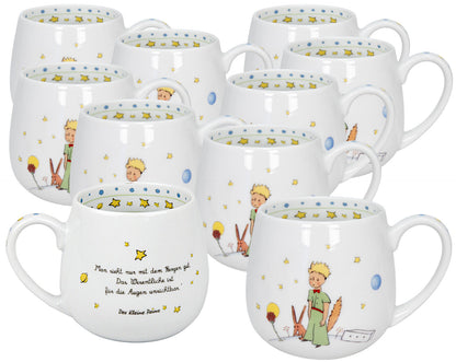 10er SET KÖNITZ Kuschelbecher DER KLEINE PRINZ - Geheimnis - 420 ml Porzellan / Motivbecher