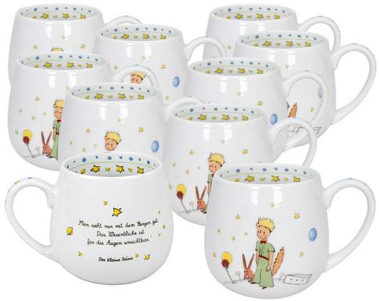 10er SET KÖNITZ Kuschelbecher DER KLEINE PRINZ - Geheimnis - 420 ml Porzellan / Motivbecher