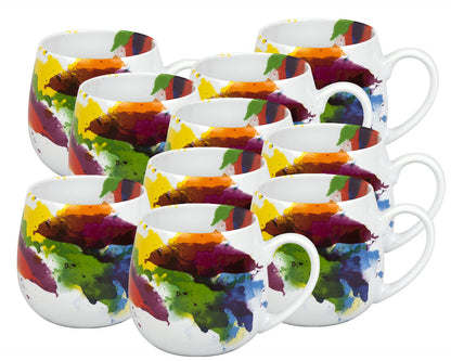 10er SET KÖNITZ Kuschelbecher 420 ml - On Colour - FLOW / Designbecher