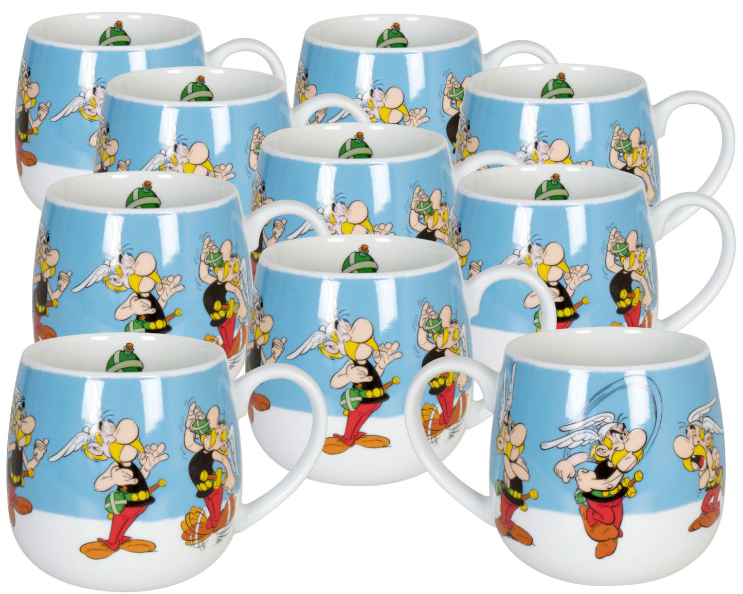 10er SET KÖNITZ Kuschelbecher Asterix - Zaubertrank - 420 ml / Motivtasse