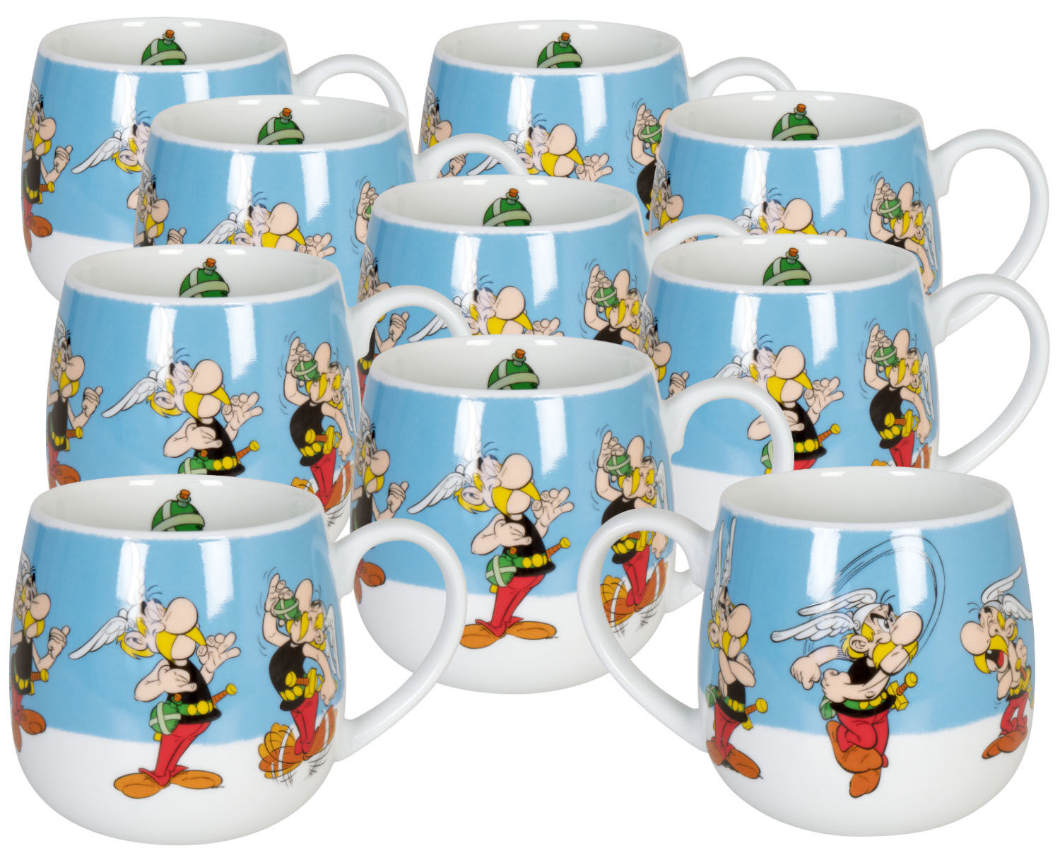 10er SET KÖNITZ Kuschelbecher Asterix - Zaubertrank - 420 ml / Motivtasse