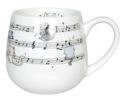 10er SET KÖNITZ Kuschelbecher LOVELY CATS - Musical - 400 ml aus Porzellan / Motivtasse – Bild 3