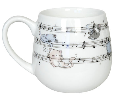 10er SET KÖNITZ Kuschelbecher LOVELY CATS - Musical - 400 ml aus Porzellan / Motivtasse – Bild 4