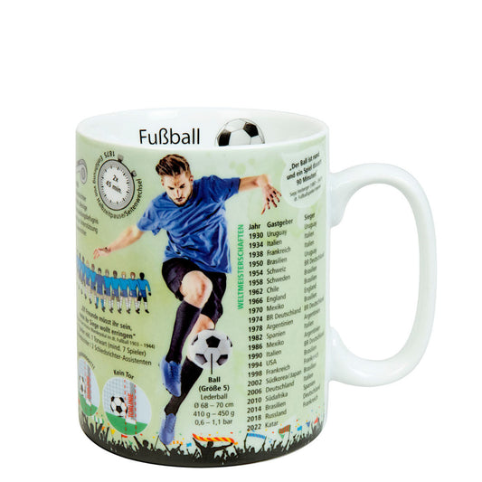 KÖNITZ Wissensbecher FUSSBALL 490 ml aus Porzellan / Motivbecher