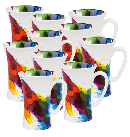 10er SET KÖNITZ 1120161694 Becher Mega Mug 630 ml On Colour - FLOW aus Bone China Porzellan