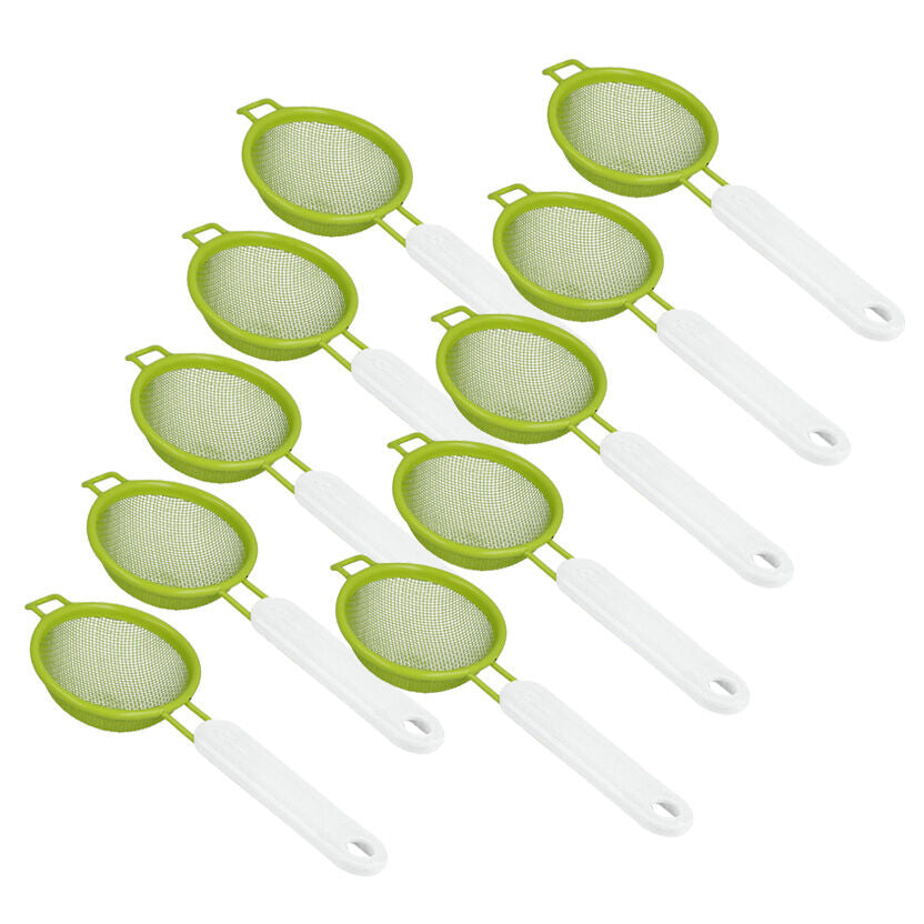 10er SET METALTEX 112507067 Sieb 7 cm antihaft grün, Griff weiß