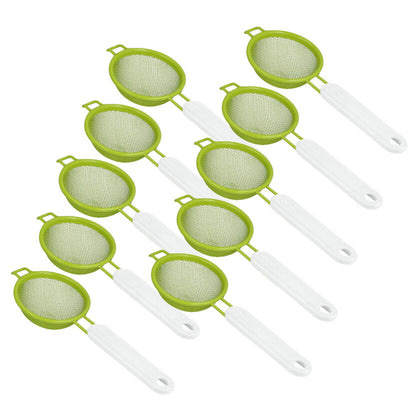 10er SET METALTEX 112507067 Sieb 7 cm antihaft grün, Griff weiß