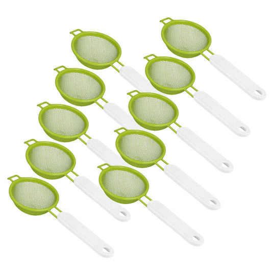 10er SET METALTEX 112507067 Sieb 7 cm antihaft grün, Griff weiß