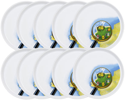 10er SET KÖNITZ Teller Coup Ø 20 cm ASTERIX - DORF - mit dezentralem Motiv / Motivteller