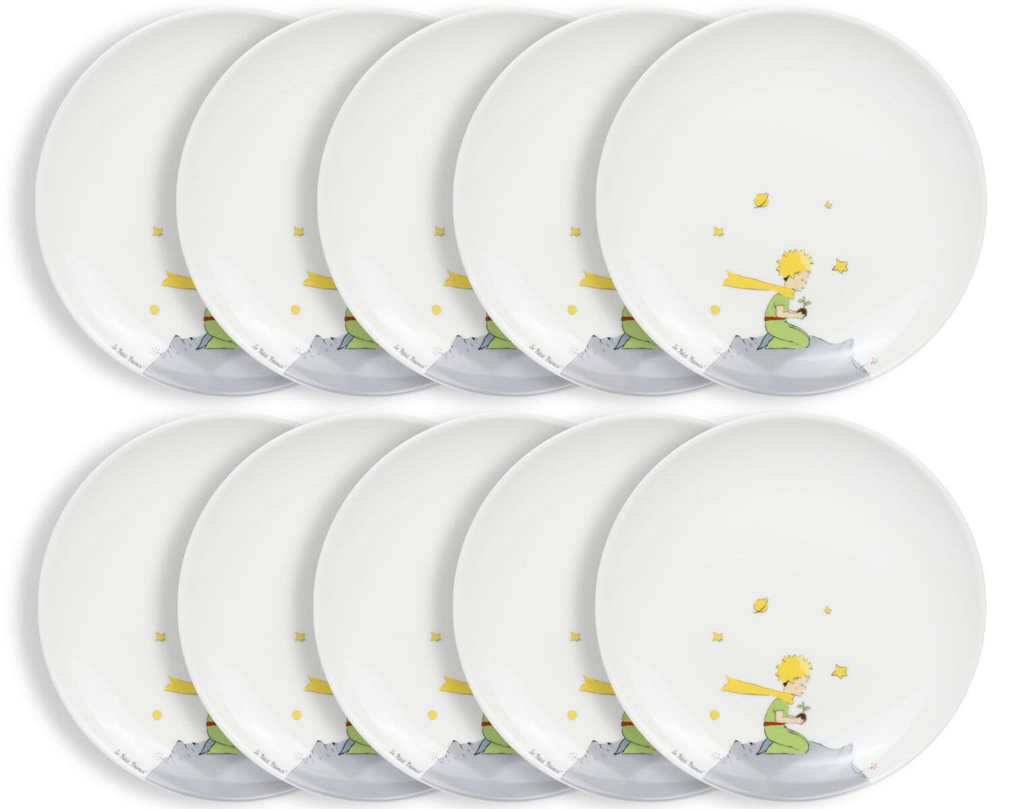 10er SET KÖNITZ 1142662901 Teller Ø 19,1 cm Le Petit Prince aus Porzellan / Der kleine Prinz