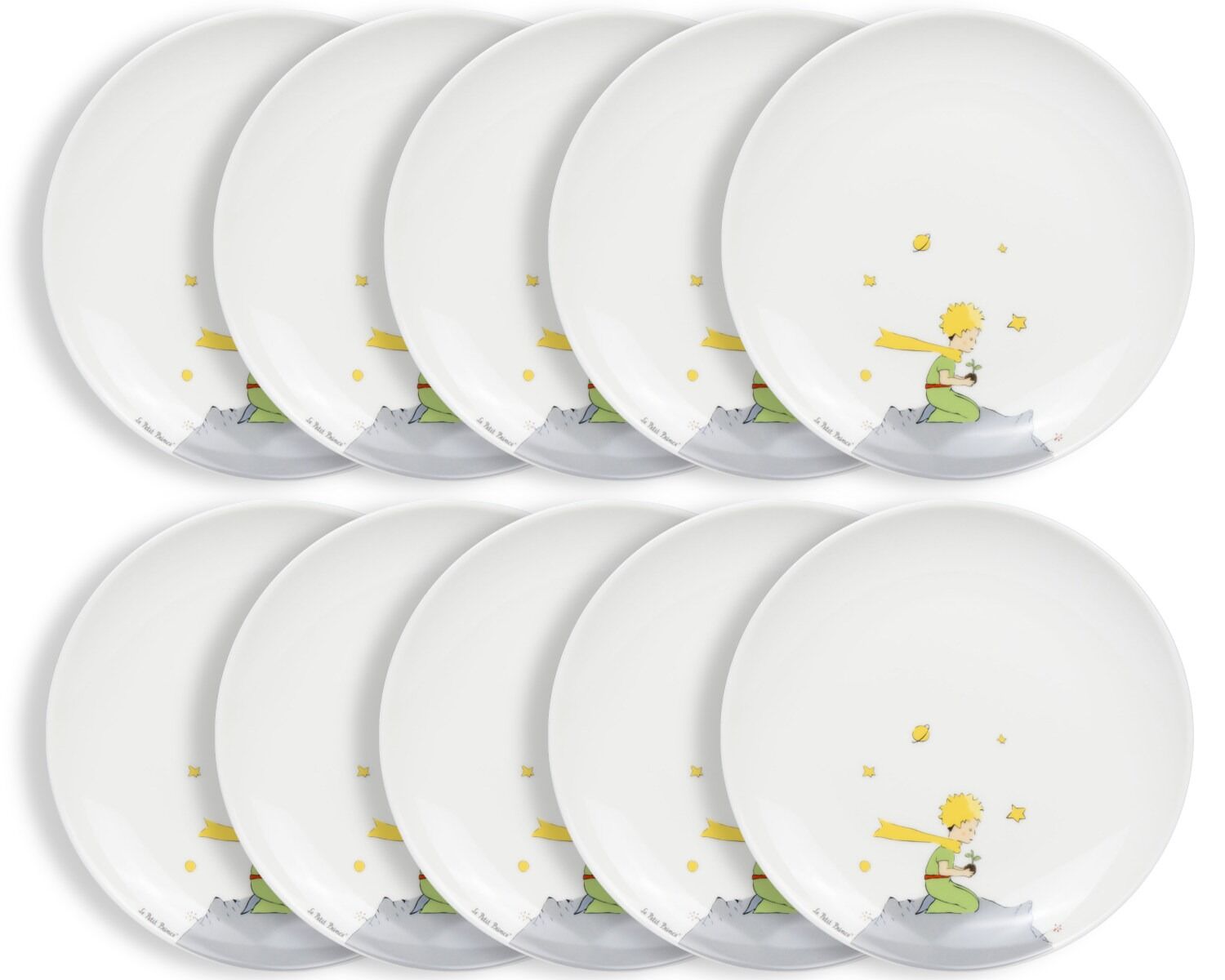 10er SET KÖNITZ 1142662901 Teller Ø 19,1 cm Le Petit Prince aus Porzellan / Der kleine Prinz