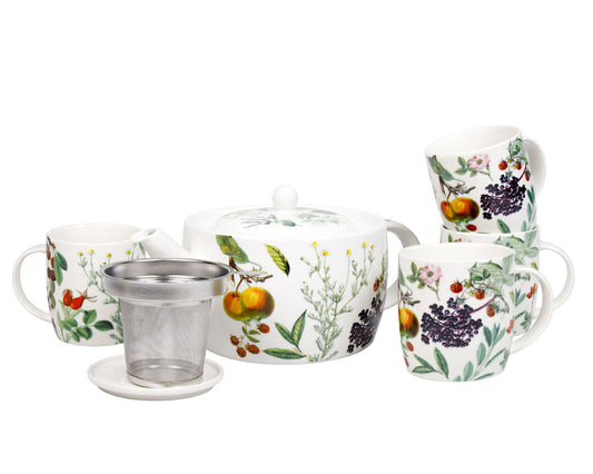 KÖNITZ 1150002969 Tee-Service 6-tlg. My Favourite Tea FRUITS and HERBS, Porzellan
