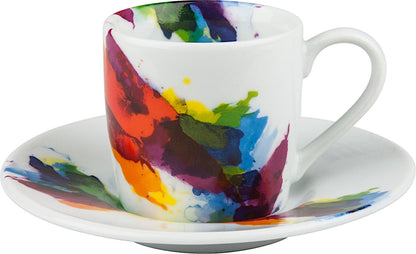 KÖNITZ 2er Geschenkset Espresso 85 ml - On Colour - FLOW aus Porzellan / Designbecher – Bild 2