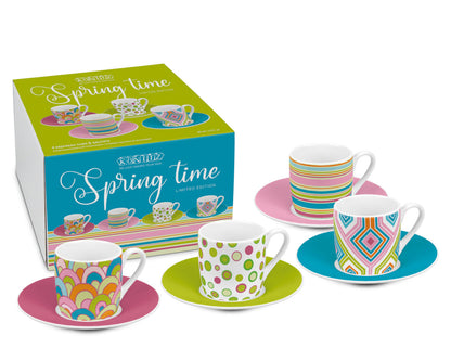 KÖNITZ 4er Geschenkset Espresso 85 ml - SPRING - aus Porzellan / Designbecher – Bild 6