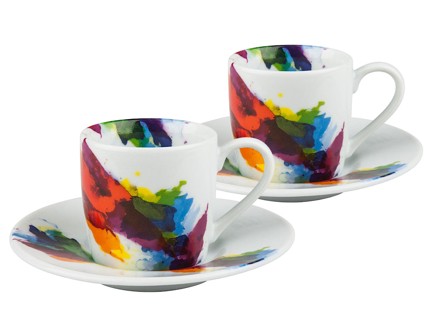 KÖNITZ 2er Geschenkset Espresso 85 ml - On Colour - FLOW aus Porzellan / Designbecher