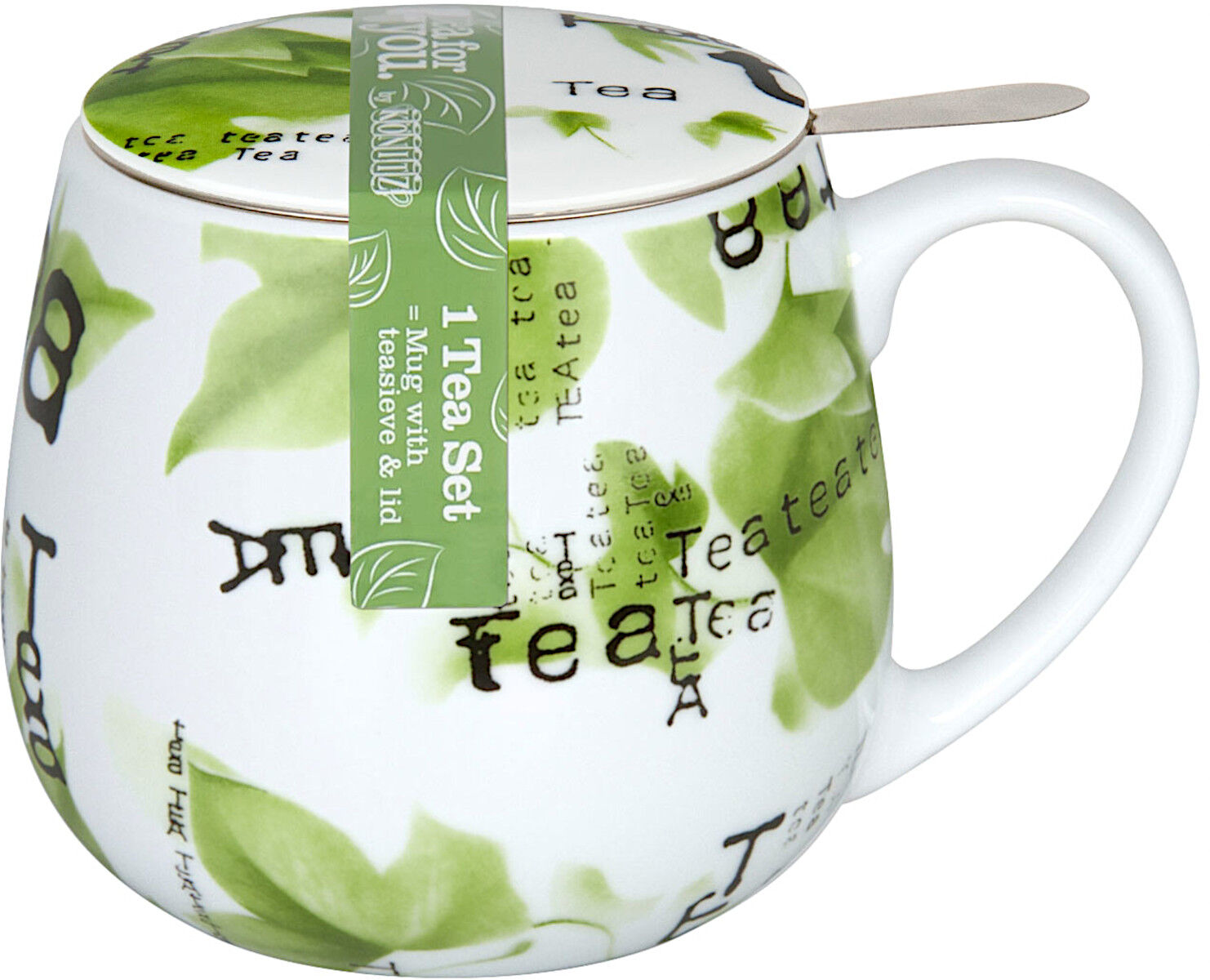 Könitz Becher mit Sieb und Deckel 420 ml Tea for you - Tea Collage / Teebecher – Bild 2