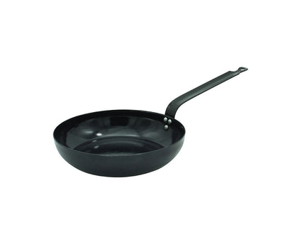 Karl Krüger Pfanne mit Stiel, Serie BLACK (Westernpfanne), Stahl emailliert / Bratpfanne