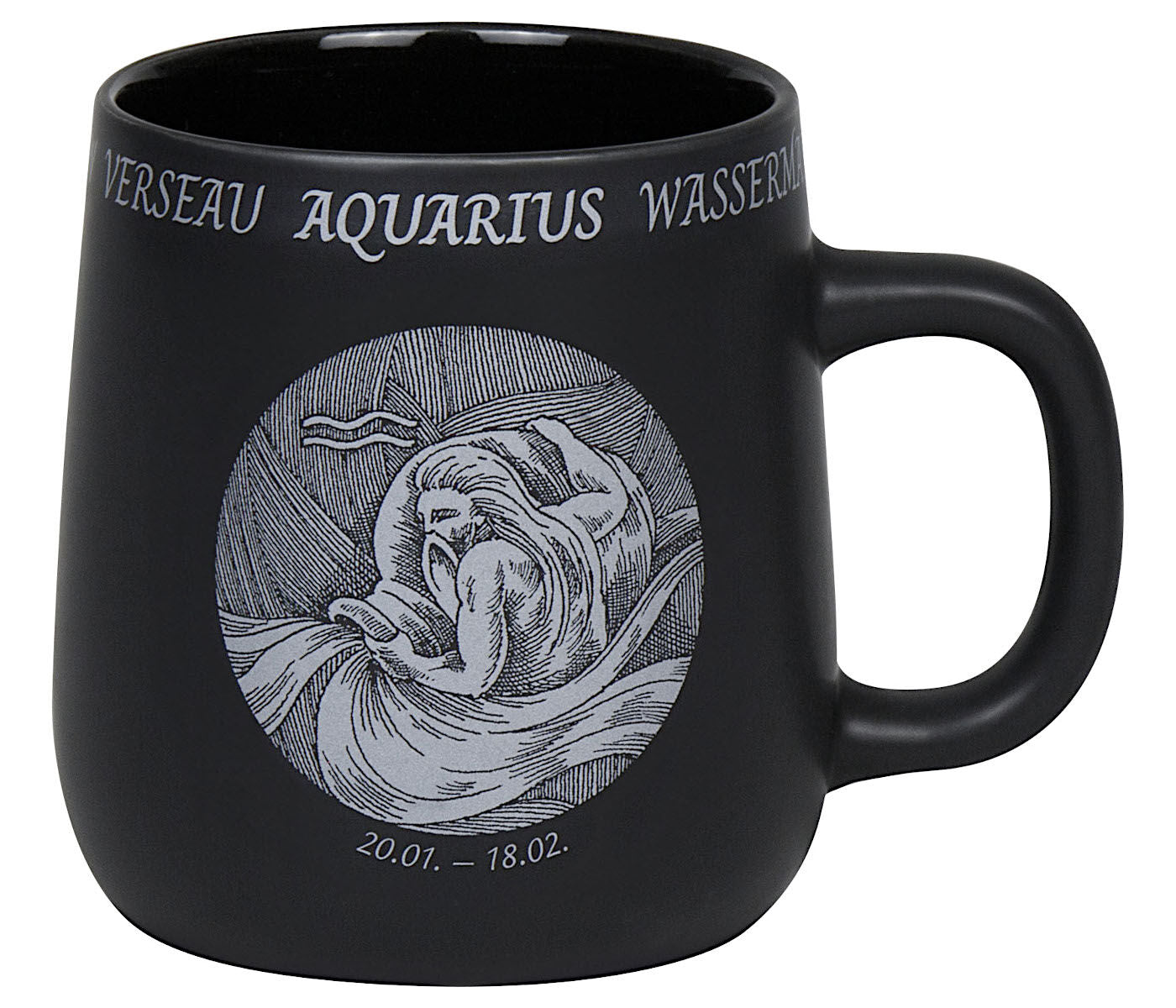 KÖNITZ Becher STERNZEICHEN - Wassermann - 395 ml aus Bone China Porzellan / Fassbecher