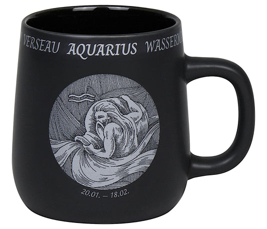 KÖNITZ Becher STERNZEICHEN - Wassermann - 395 ml aus Bone China Porzellan / Fassbecher