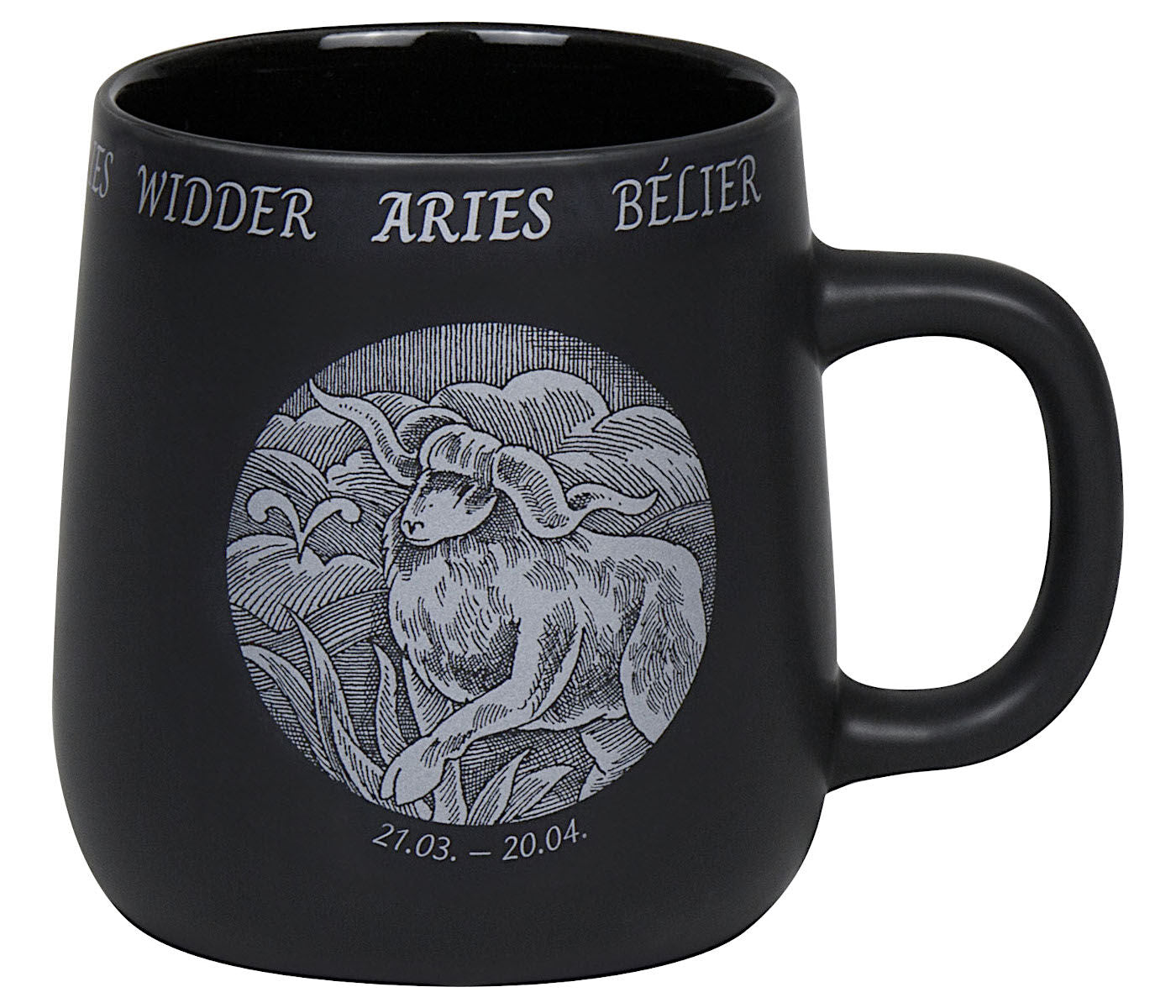 KÖNITZ Becher STERNZEICHEN - Widder - 395 ml aus Bone China Porzellan / Fassbecher