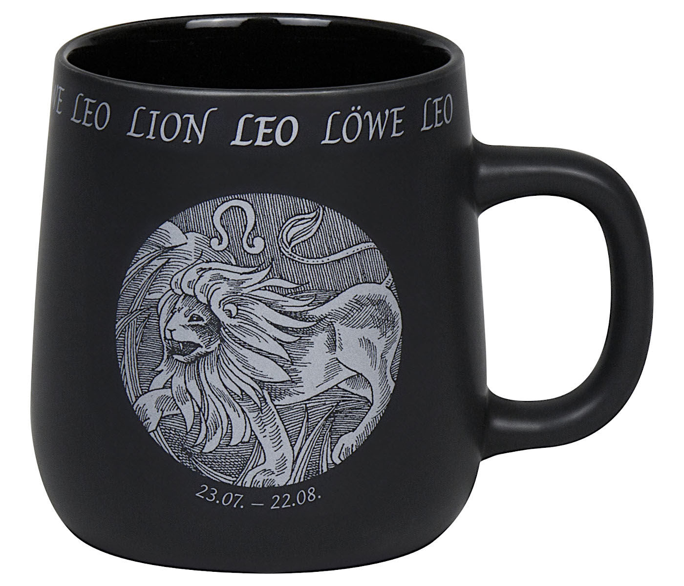KÖNITZ Becher STERNZEICHEN - Löwe - 395 ml aus Bone China Porzellan / Fassbecher