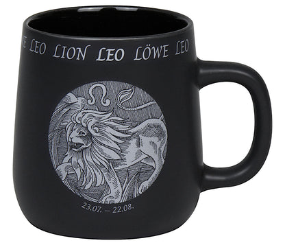 KÖNITZ Becher STERNZEICHEN - Löwe - 395 ml aus Bone China Porzellan / Fassbecher