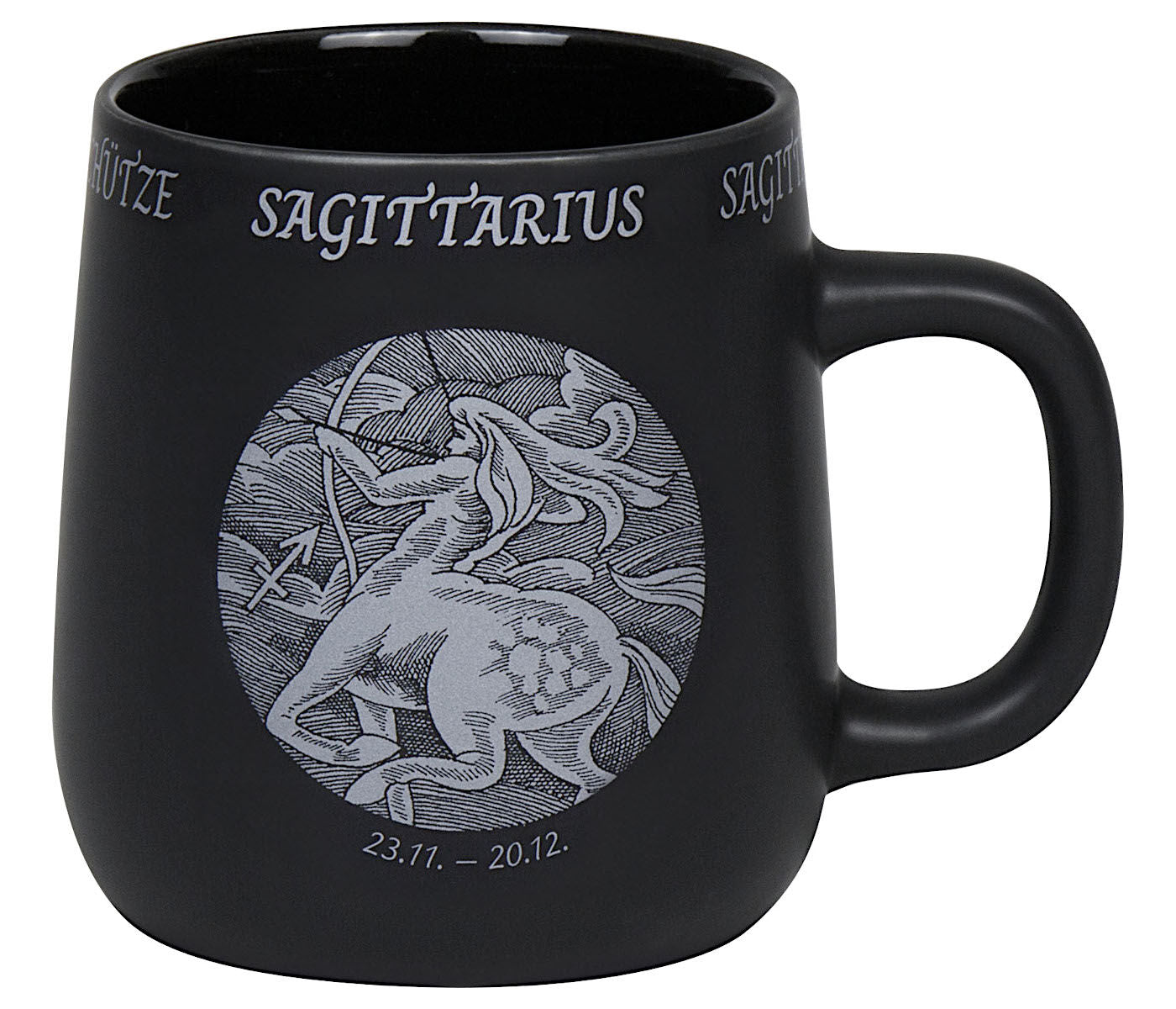 KÖNITZ Becher STERNZEICHEN - Schütze - 395 ml aus Bone China Porzellan / Fassbecher