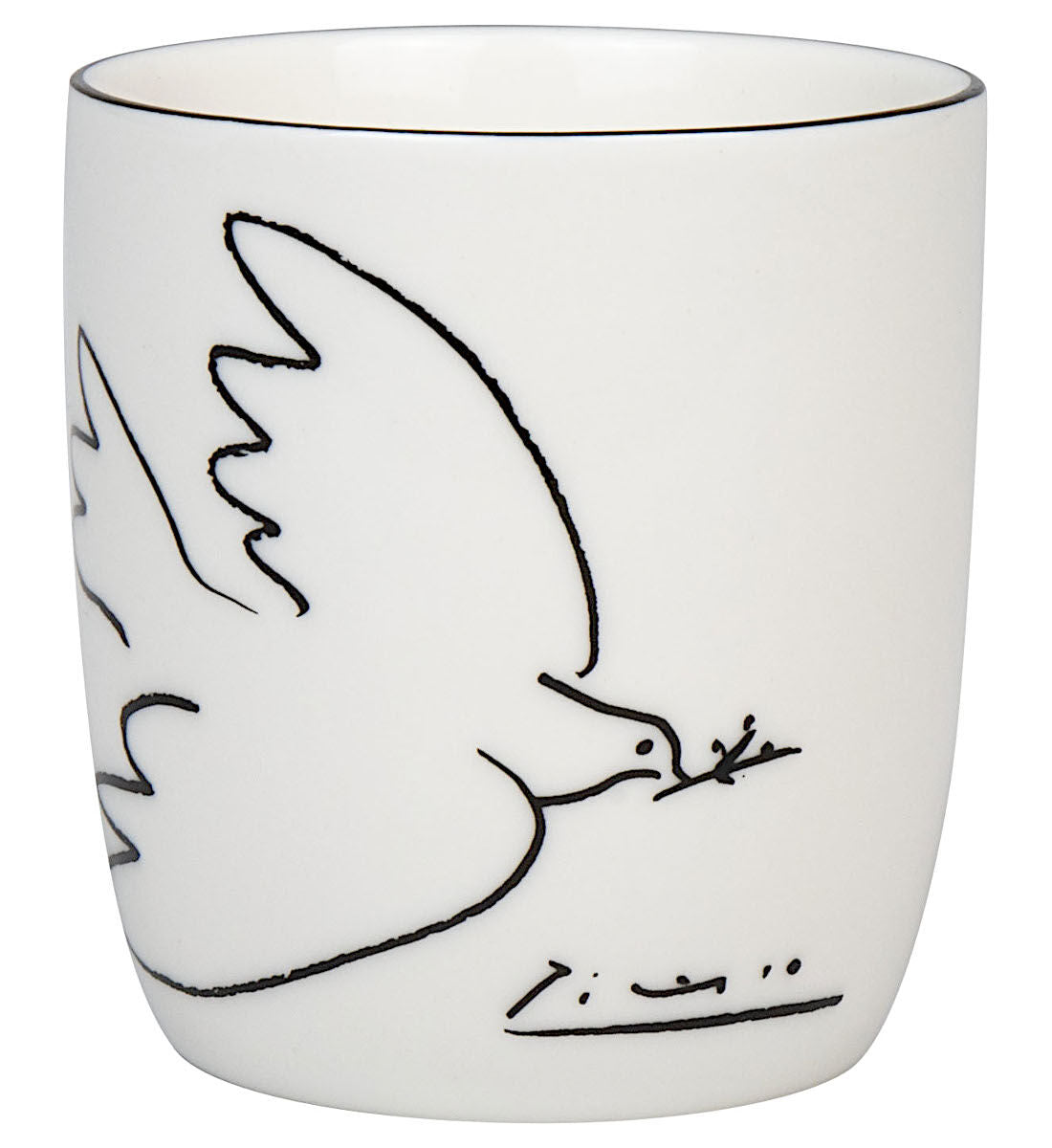 KÖNITZ Becher PICASSO - La Colombe De La Paix - 200 ml aus Bone China Porzellan / Kunstbecher