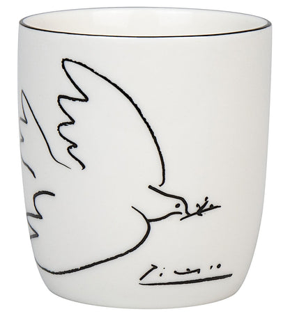 KÖNITZ Becher PICASSO - La Colombe De La Paix - 200 ml aus Bone China Porzellan / Kunstbecher