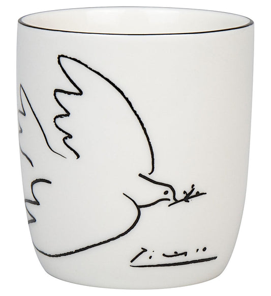 KÖNITZ Becher PICASSO - La Colombe De La Paix - 200 ml aus Bone China Porzellan / Kunstbecher