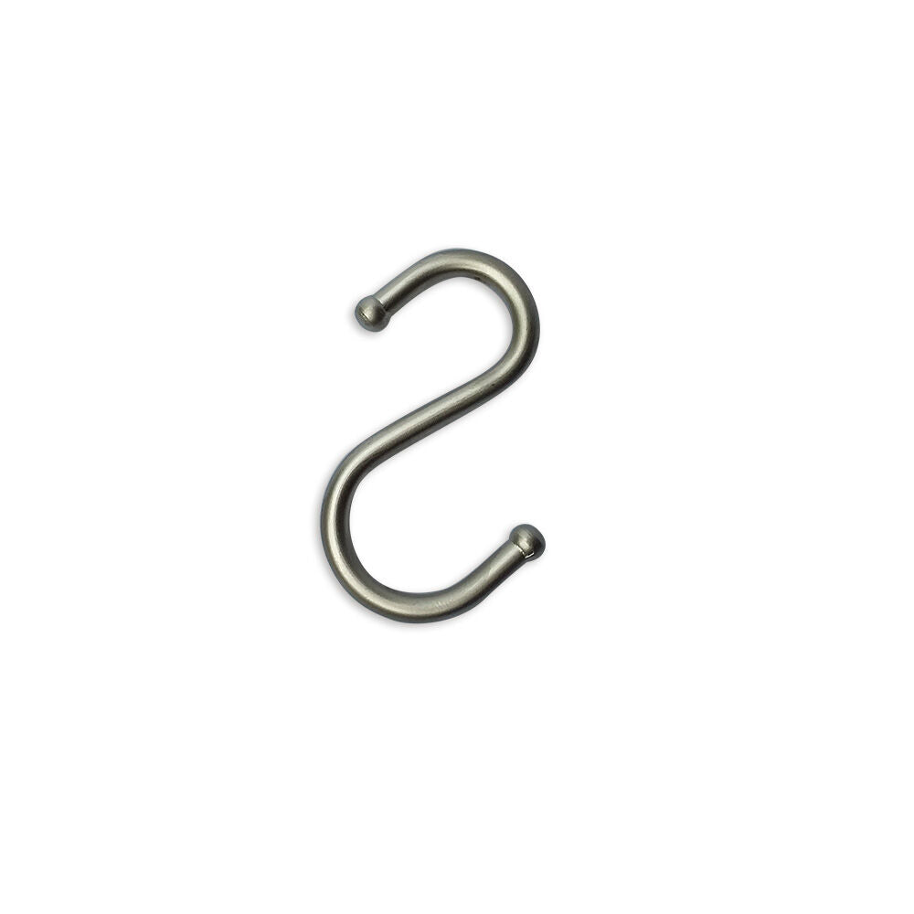 10er SET - S-Haken einfach EDELSTAHL OPTIK für Relingsystem LINERO K 16 und HIGHLINE Funktionssäulensystem – Bild 2