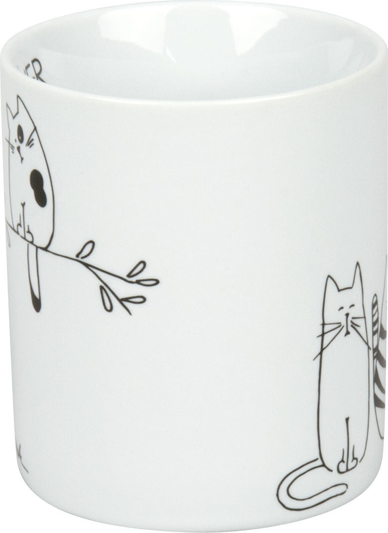 KÖNITZ 1110022075 Becher FUNNY CATS - 330 ml aus Porzellan / Katzen – Bild 3