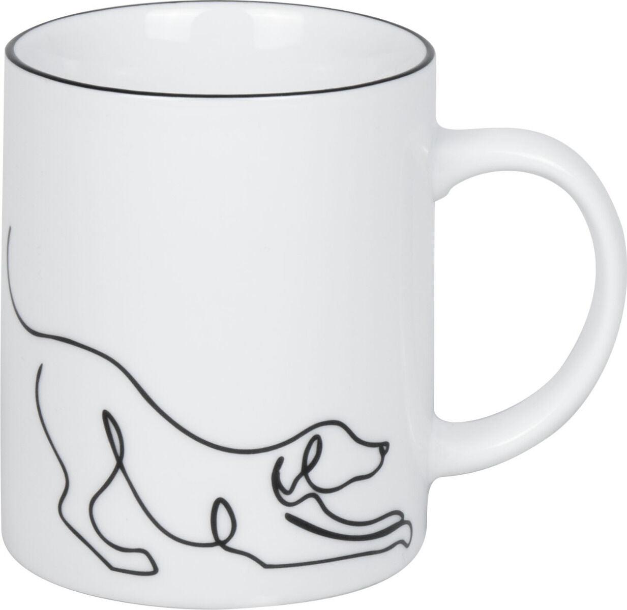KÖNITZ 1110023017 Becher Hommage à Picasso - Le Chien (Der Hund) 300 ml aus Porzellan